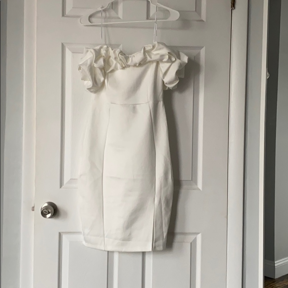 Off Shoulder Ruffle Top Dress